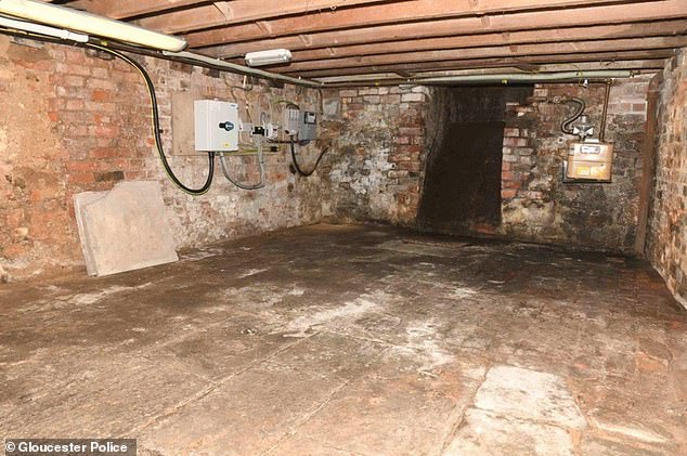 The cellar where police searched for the remains of missing schoolgirl Mary Bastholm