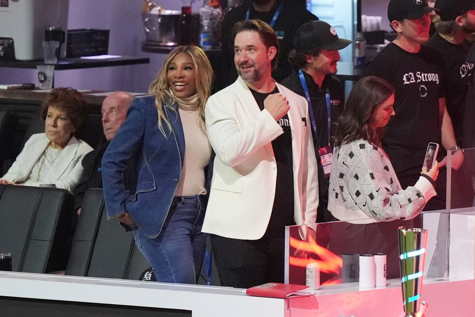 Serena Williams and Alexis Ohanian at a golf tournament.