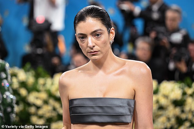 Chappell Roan asked Lorde if she was non-binary, to which she replied: 'I¿m a woman except for the days when I¿m a man' - adding 'I know that¿s not a very satisfying answer but there¿s a part of me that is really resistant to boxing it up' - pictured May 2025