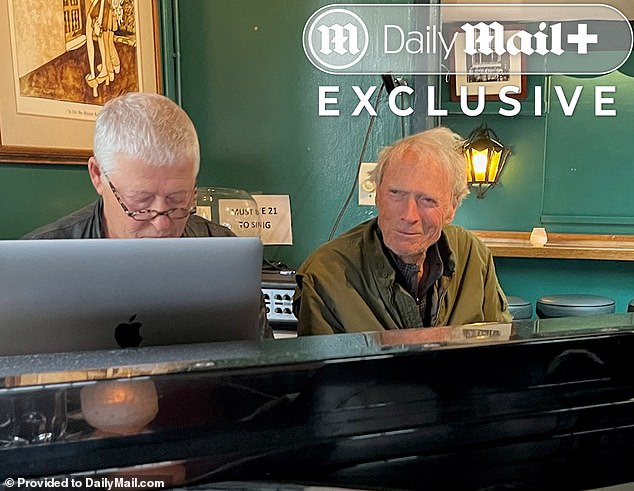 Clint sat at the piano with regular pianist Gennady Loktionov at the restaurant while celebrating his 93rd birthday in 2023