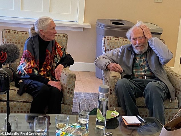 Eastwood and Goodall were seen having a one-on-one discussion during a special appearance at the event's VIP reception