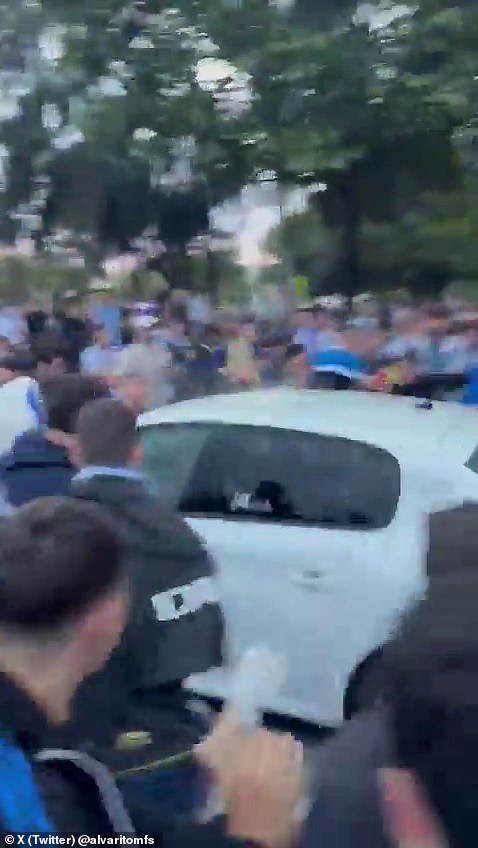 The terrifying incident sparked panic and terror among those who had gathered in the area