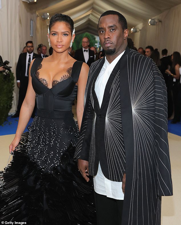 The messages were introduced by the hip-hop star¿s lawyers as they sought to undermine Ms Ventura¿s claims that she was coerced into taking part in the parties (pictured in 2017)