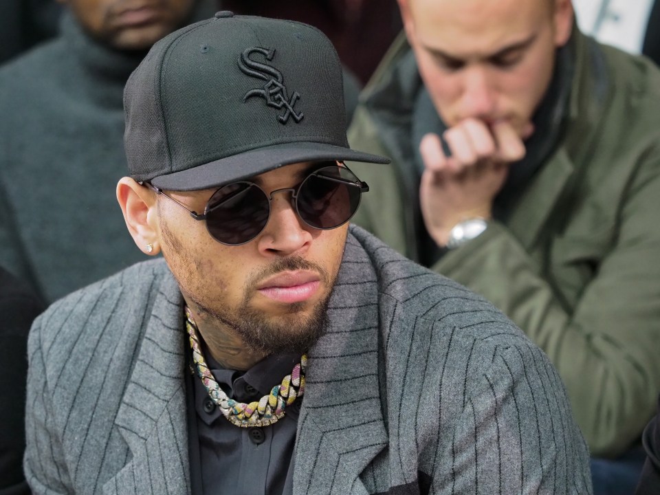 Chris Brown at Paris Fashion Week.