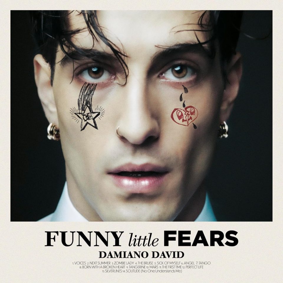 Damiano David's album cover for "Funny Little Fears."