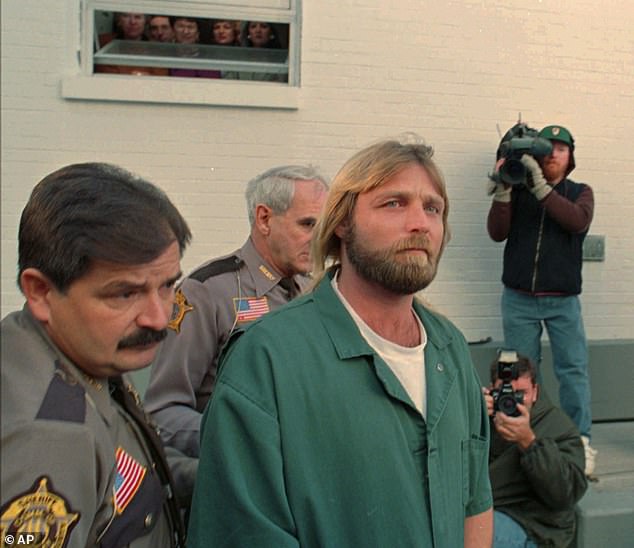 Rogers' brother claimed that he told him he killed Nicole Brown Simpson. Rogers was later convicted for two murders and is pictured here at a county courthouse with sheriff's deputies