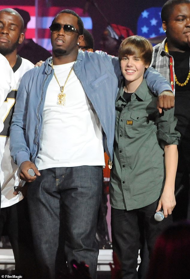 'Bieber is so disturbed by the Diddy news and is unwilling to process it or discuss it so he has shut off,' a source previously told DailyMail.com; seen in 2010