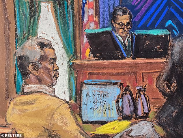 One email in court written by Ventura also gave insight into her past relationship with Diddy where she expressed that she simply 'needed his attention'; Combs seen above in court on Thursday