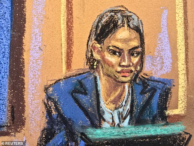 Text message exchanges were shown to the jury, including one where she expressed her desire to have a larger role in Diddy's life as well as with his children from previous relationships; Ventura seen in court on Thursday