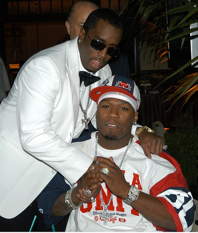 Despite their collaborations in the 2000s, 50 Cent told THR in July 2024 that their relationship was purely about 'work' and wasn't a true 'friendship'; pictured together in 2004