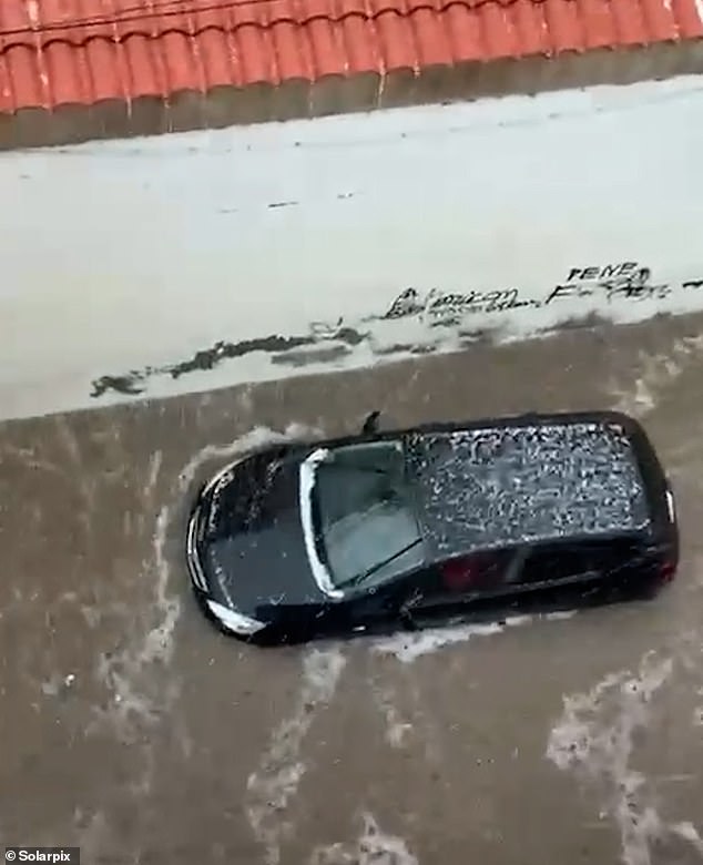 Huge hailstones pelted Almeria, Murcia, Granada and parts of the Costa Blanca yesterday, forcing stunned holiday makers to run for cover