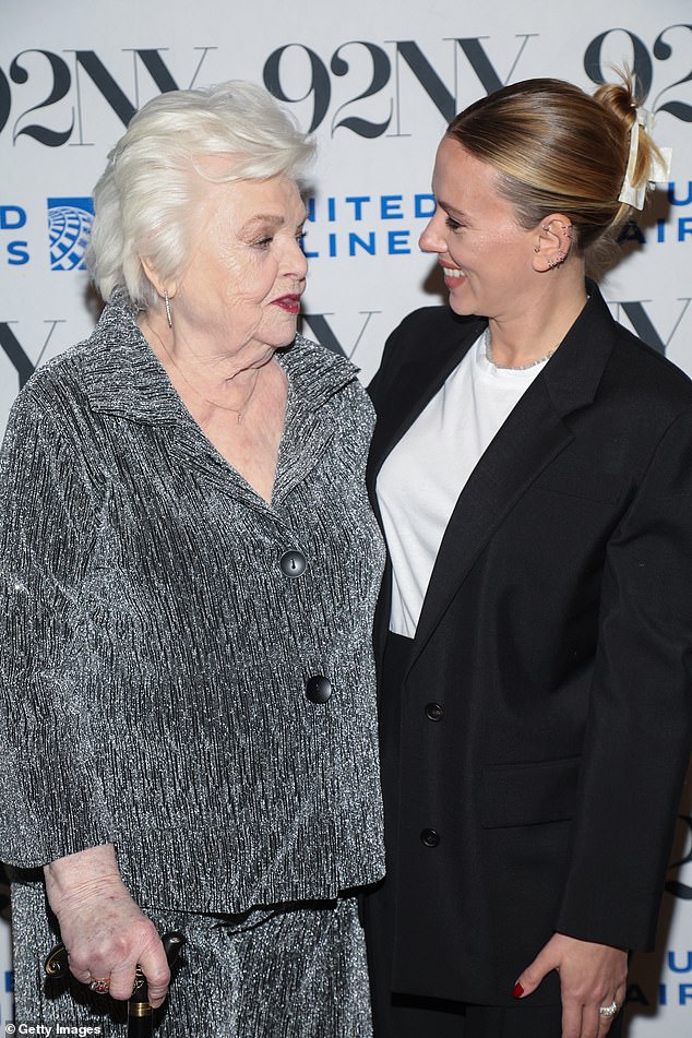Scarlett Johansson with 95-year-old June Squibb, who is set to star in her directoral debut film