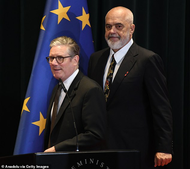 Sir Keir attempted to brush off the snub from Albania and insisted he was not ready to name the countries Britain is working with on the plans