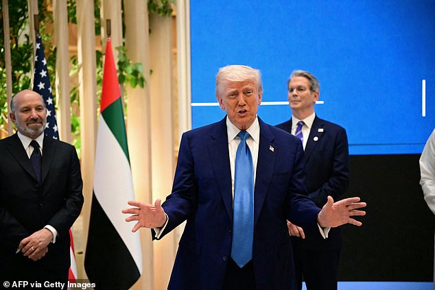 President Trump said he's leaving the Middle East to go home and see his new grandson