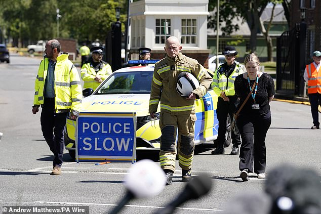 The fire chief appeared deeply moved by the death of his colleagues and thanked all emergency service staff for their 'unwavering bravery'