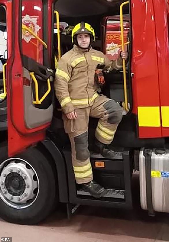 Barry Martin, 38, from Fife, who died while fighting a fire at Edinburgh's historic Jenners building