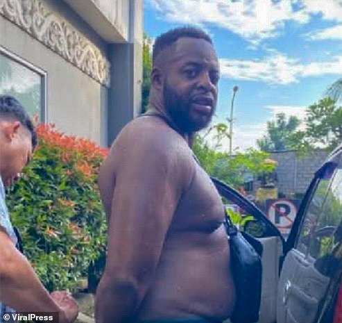 A picture released by police shows Joseph under arrest following the brawl