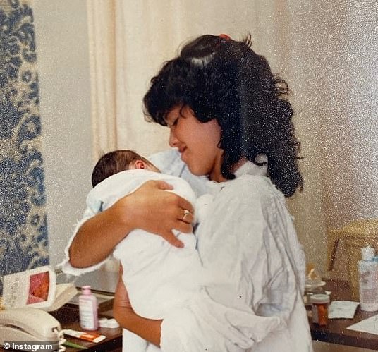 'That baby in this photo is me. And holding me is my sister, the day I was born,' Elena captioned a shot that showed little Lauren holding her as an infant