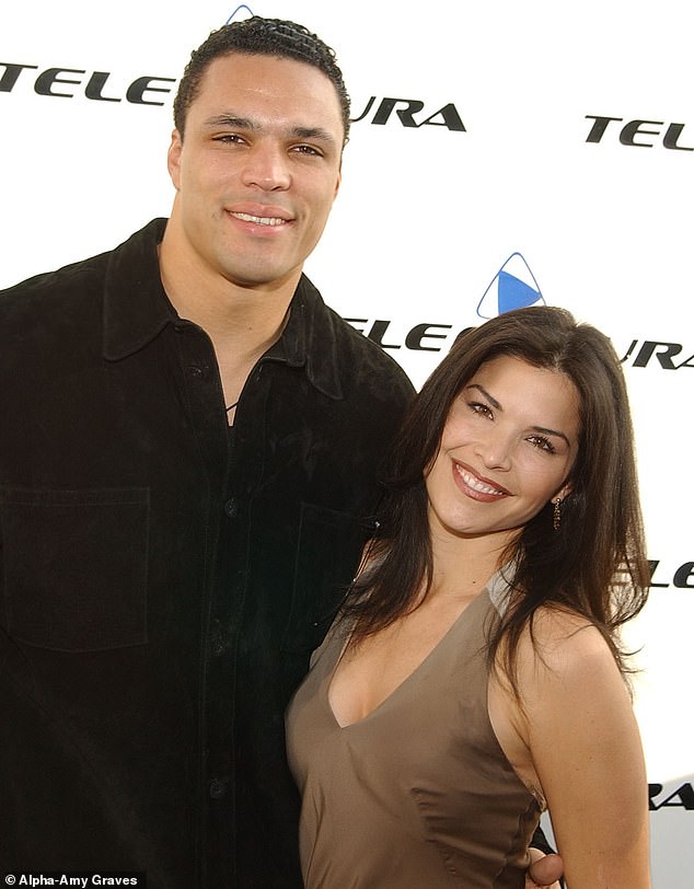 Tony and Lauren separated shortly after their son Nikko's birth in February 2001 but they have remained on good terms (pictured in 2002)