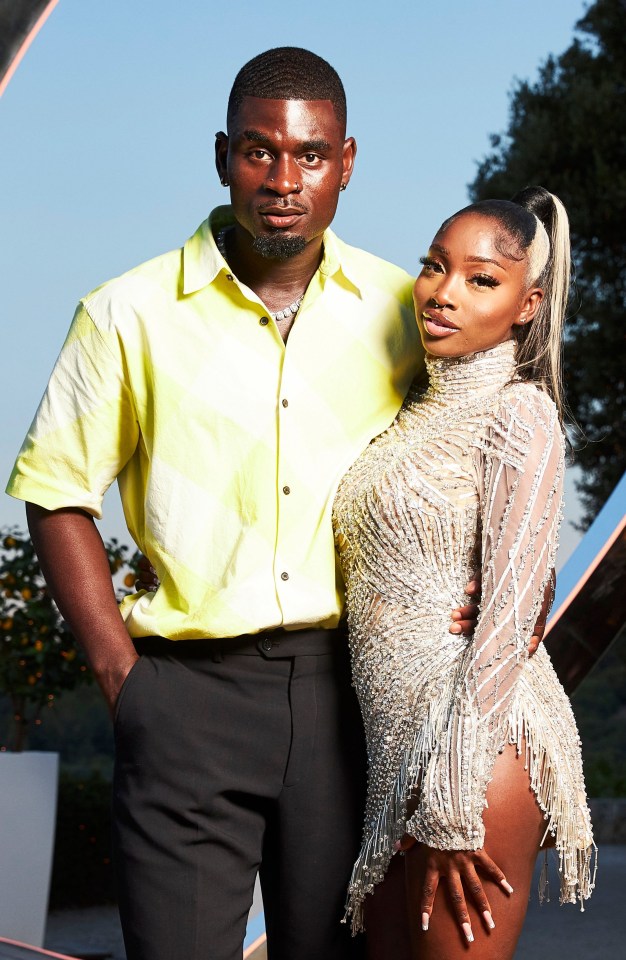Dami Hope and Indiyah Polack at the Love Island finale.
