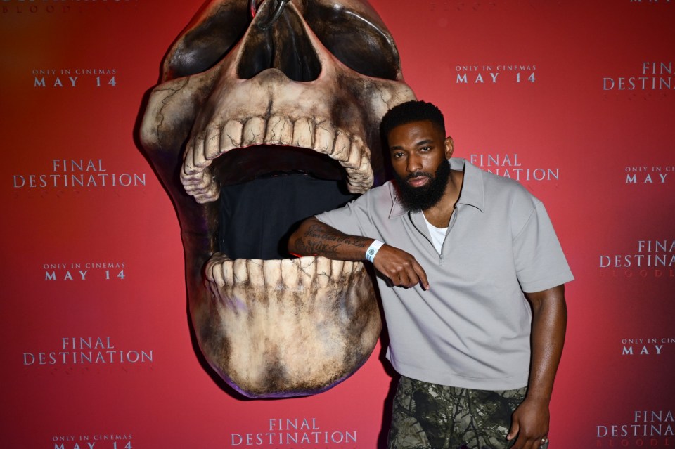 LONDON, ENGLAND - MAY 06: Big Tobz attends the special preview screening of "Final Destination Bloodlines" at The Cinema In The Power Station on May 06, 2025 in London, England. (Photo by Eamonn M. McCormack/Getty Images for Warner Bros )
