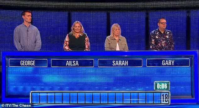 The instalment saw Gary, Sarah, Alisa and George (pictured) take on Darragh AKA the Menance in a bid to win some hefty cash