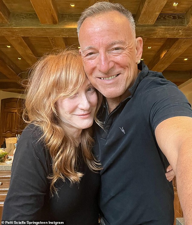 Bruce, who has been married to wife Patti Scialfa since 1991, said she is 'doing good' amid her rare blood cancer battle