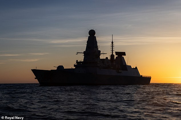 Pictured: HMS Dragon at Sea off the Scottish west coast during the Formidable Shield exercise