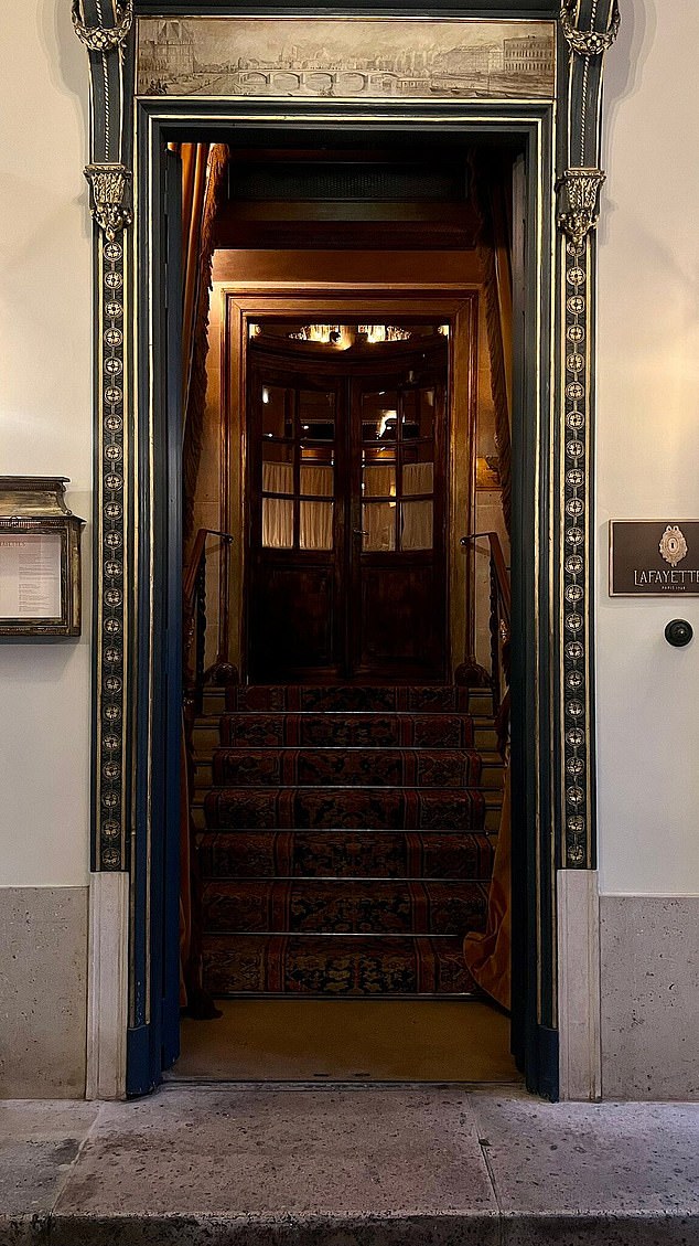 Asked what the ladies had to drink, the source added: 'Mainly water and soft drinks, although there was a bit of champagne drunk too' (pictured the outside of the restaurant)