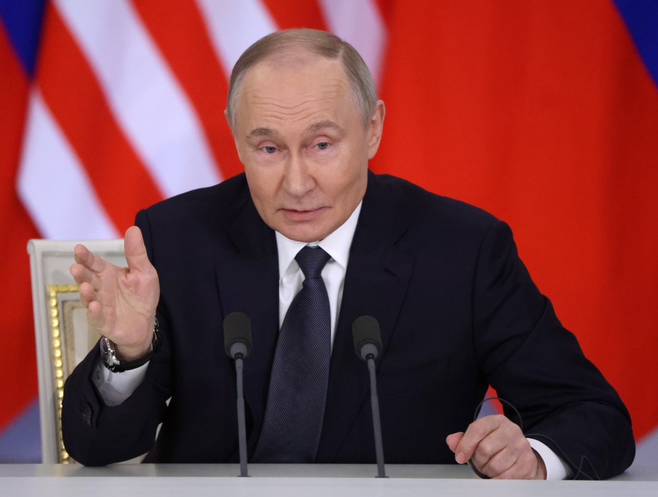 Vladimir Putin speaking at a bilateral meeting.
