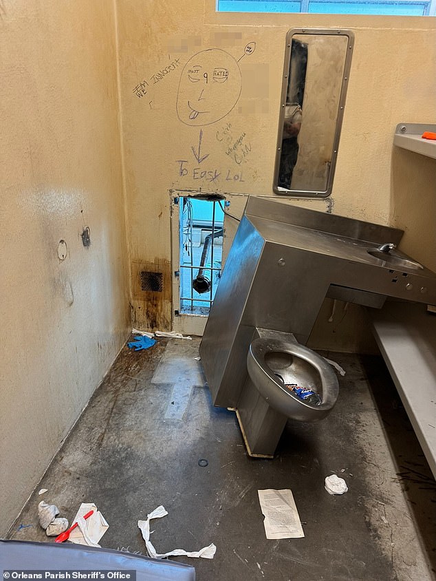 According to Orleans Parish Sheriff Susan Hutson, the inmates managed to escape from their cell after breaching a wall behind a toilet. Authorities believe that they fled shortly after midnight, and may have had help