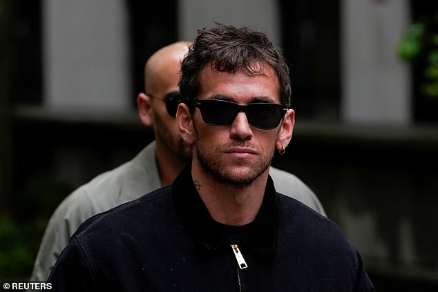 Alex Fine, husband of Casandra "Cassie" Ventura, walks outside the federal court