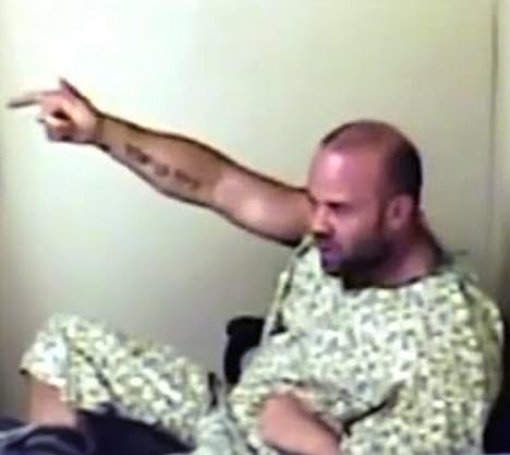 Oddi is pictured during his interview with the Florida Department of Law Enforcement following his arrest over the 2018 shooting