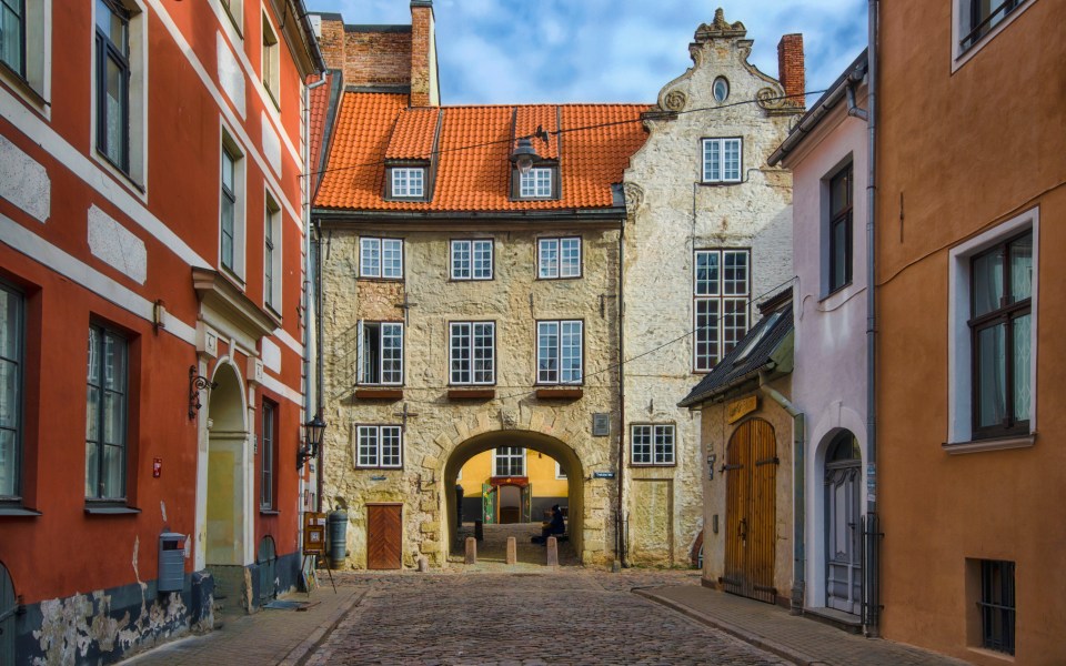 The Swedish Gate is situated in Riga, Latvia, and was erected 1698 as a part of the Riga Wall to provide access to barracks outside the city wall. Photo taken in April.
