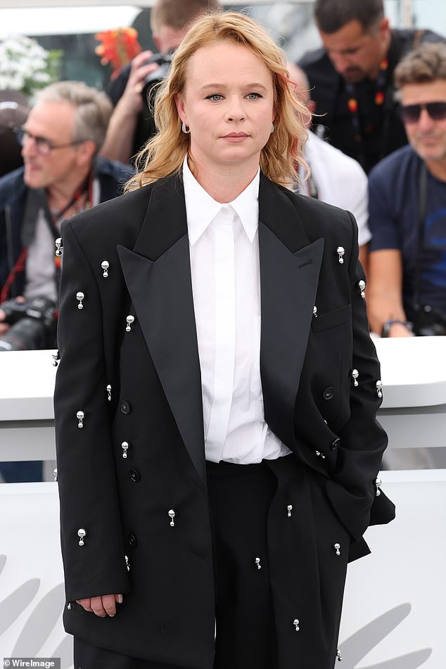 The actress commanded attention on the red carpet in her chic ensemble