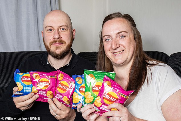 Rachel loves crisps and would eat four bags a day - spending up to £15-a-week on the snack - until cutting down to one every two days recently in a bid to be healthier