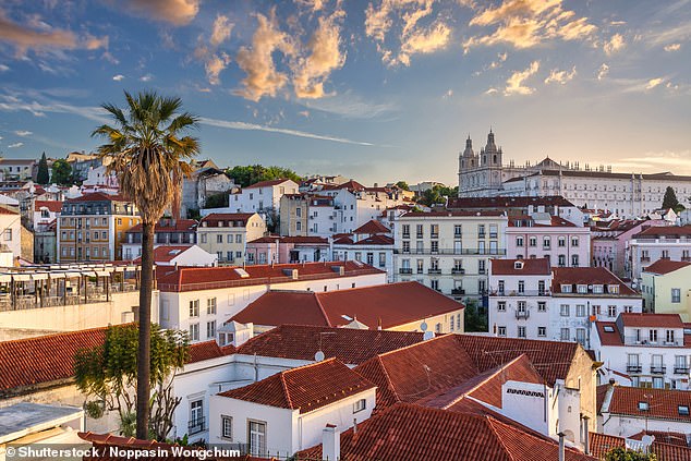 In Western Europe, Lisbon (pictured) and Porto were deemed the cheapest cities for a holiday by the annual report, which looks at the cost of 12 tourist items on its barometer