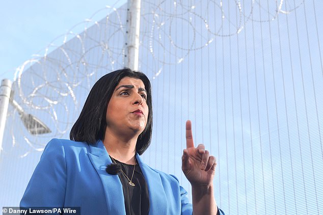 Labour's Justice Secretary Shabana Mahmood, pictured on a visit to new HMP Millsike in March, introduced an early release scheme last year which sees most offenders freed after serving just 40 per cent of their sentence