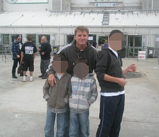 David, Diane's childhood sweetheart, was so devastated by her loss that he took the extreme step of moving to Australia to rebuild his life after her death. The father-of-four, pictured with his sons, now lives in Perth, Western Australia