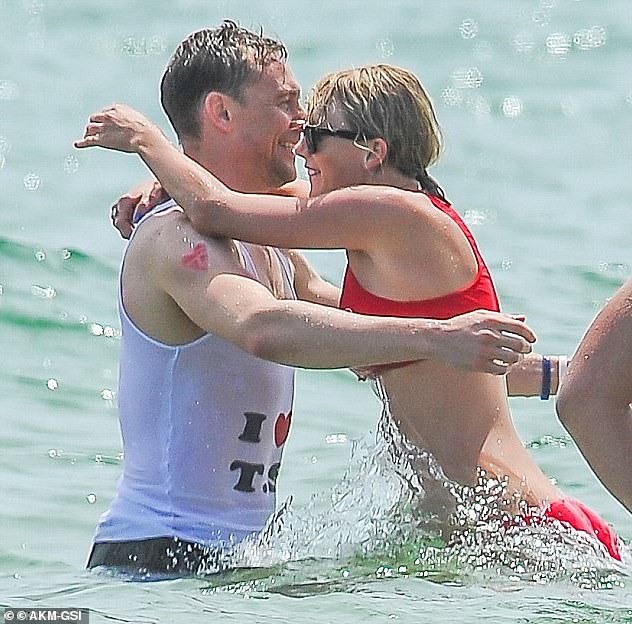After her relationship with Calvin Harris ended she moved on almost immediately with actor Tom Hiddleston, whose infamous 'I heart TS' tank top became a tabloid punchline