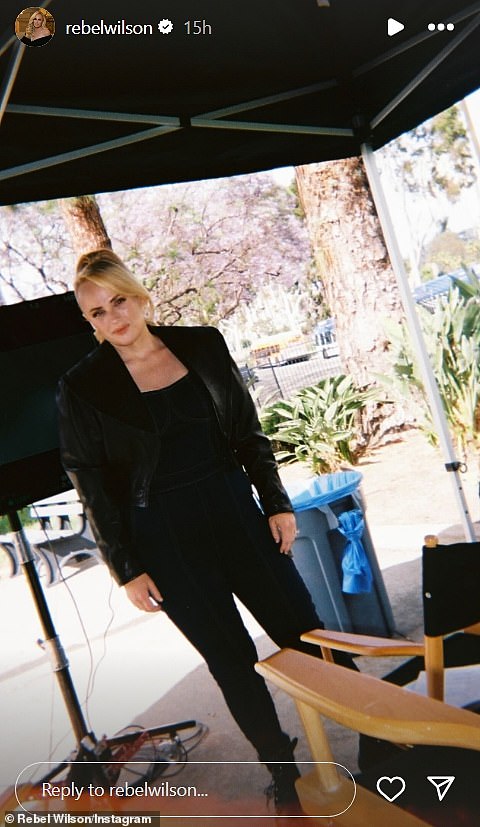 Amid the turmoil surrounding The Deb, Rebel has kept busy promoting her forthcoming comedy Bride Hard; pictured on set