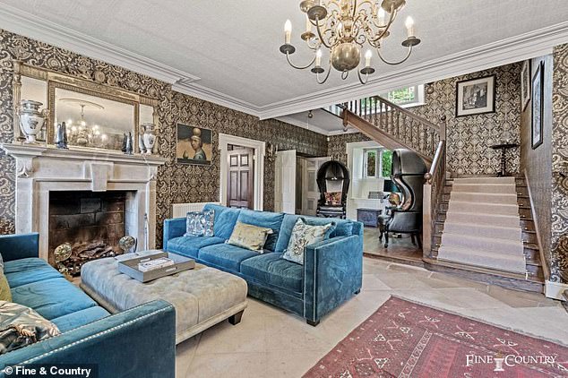Luxury: The Old Hall is laden with fine designer wallpapers and interiors