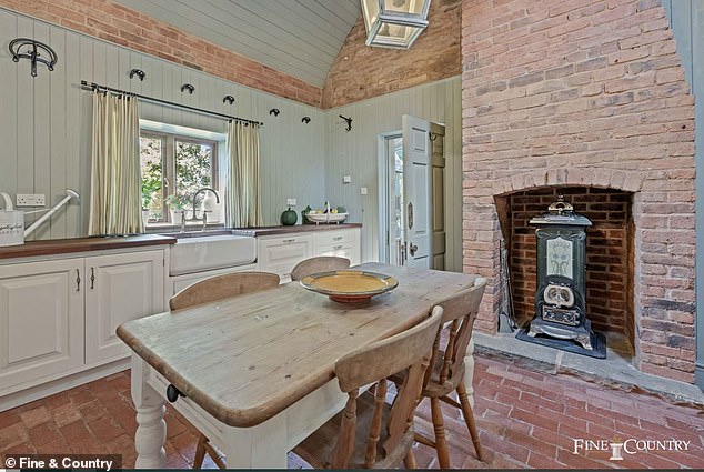 Handy: A casual dining space and utility area in The Old Hall