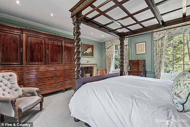 Time to sleep: One of the 10 bedrooms in The Old Hall