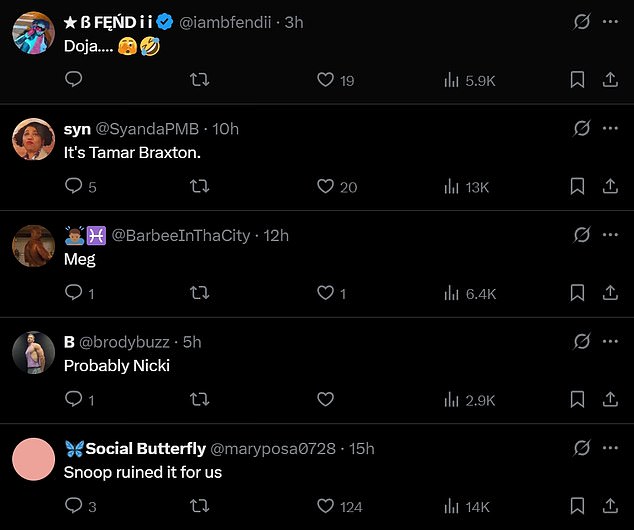 Although she refused to name the mystery star, Lizzo's fans quickly took their own theories to social media, touting Nicki Minaj, Doja Cat, and Megan Thee Stallion as the star's potential enemy.