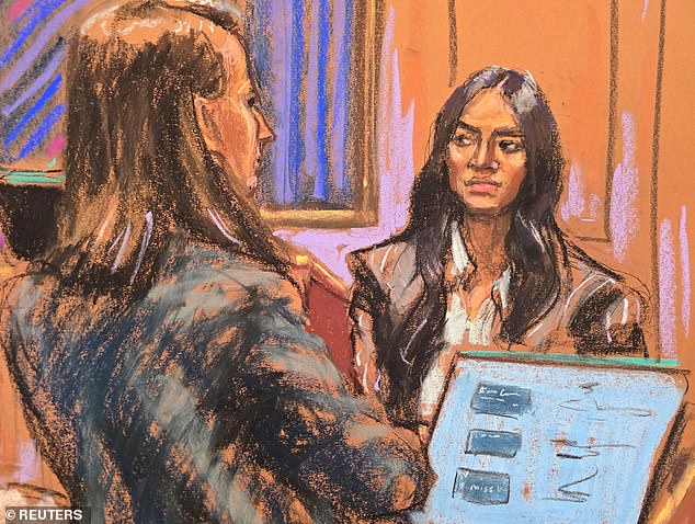 Ventura's testimony during the trial painted a harrowing picture of her years with Diddy, describing the emotional and physical abuse she allegedly endured. Pictured: Lawyer Anna Estevao cross examines Casandra "Cassie" Ventura
