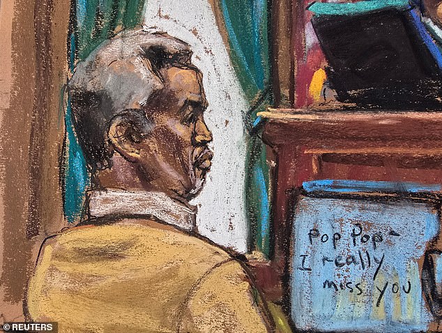 Combs has pleaded not guilty to federal sex trafficking and racketeering charges. His defense says that, although he could be violent, nothing he did amounted to a criminal enterprise. Combs insists all the sex was consensual. Pictured: Combs listens as lawyer Anna Estevao cross-examines Ventura during the sex trafficking trial in New York City on May 15