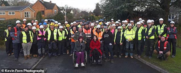 The DIY SOS team in Cheltenham with the Chapman family at the time of filming the episode