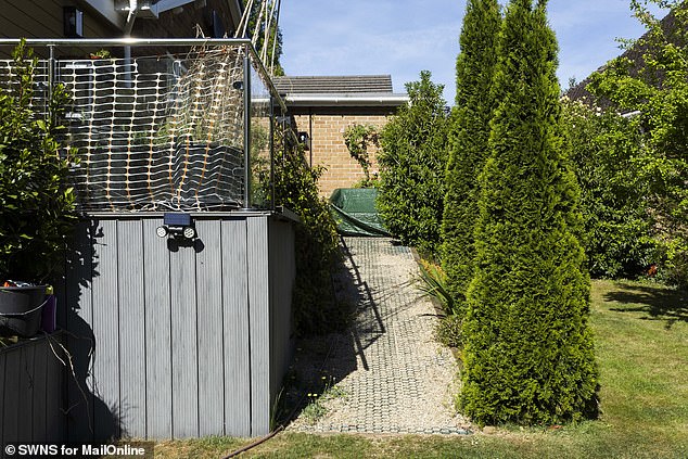 The Chapmans wanted a gently sloping ramp to enable Sarah to be wheeled by her husband into their beautiful garden but the ramp is so steep, Mr Chapman would be unable to wheel her back into the house