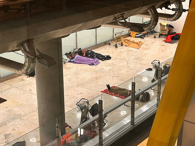 An NGO worker said authorities have been purposefully making life for the homeless more difficult in the hopes they will leave the airport